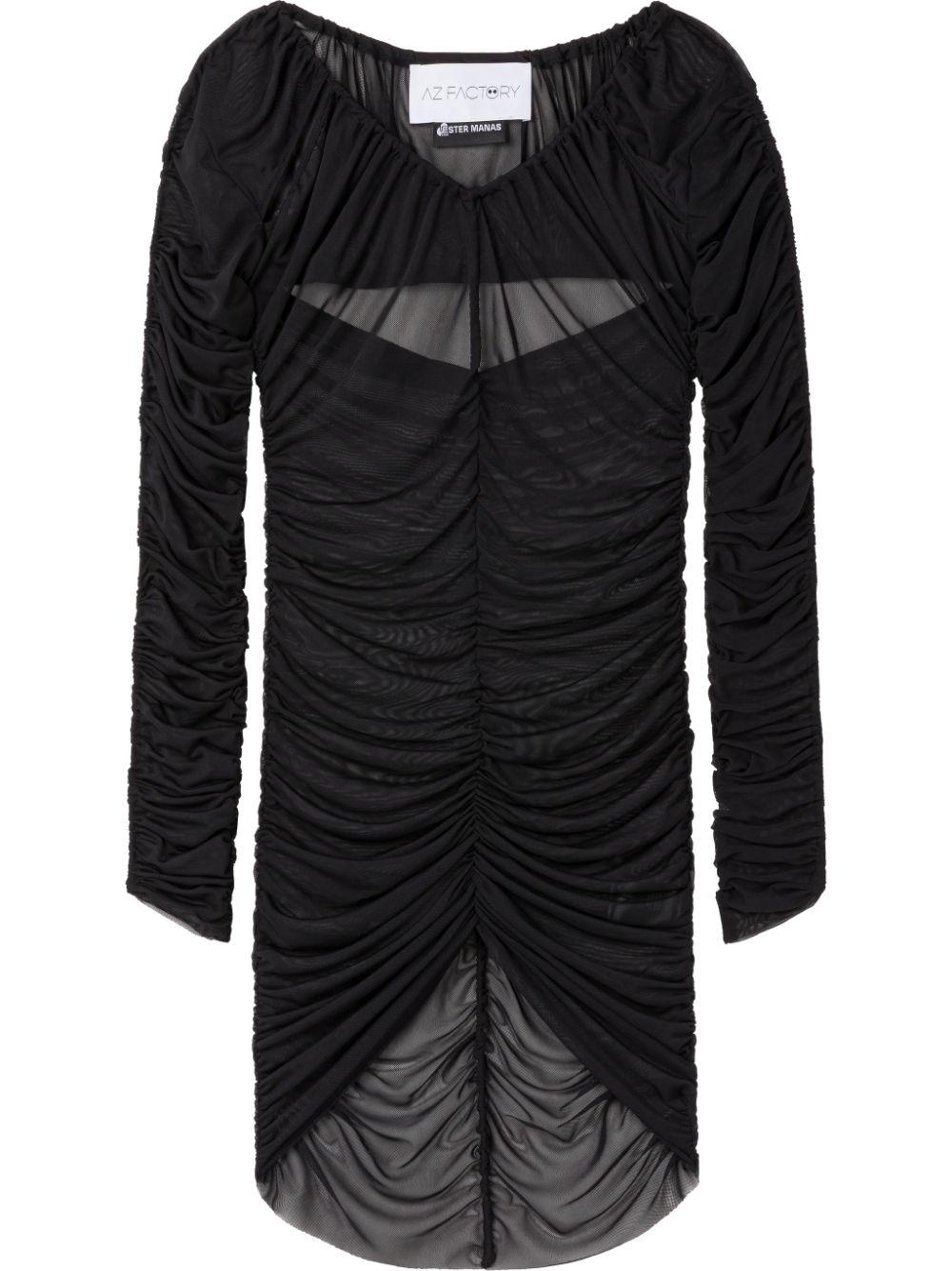 az factory by ester manas top black body: polyester - women