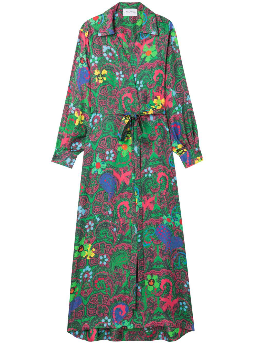 az factory pre dresses green silk - women