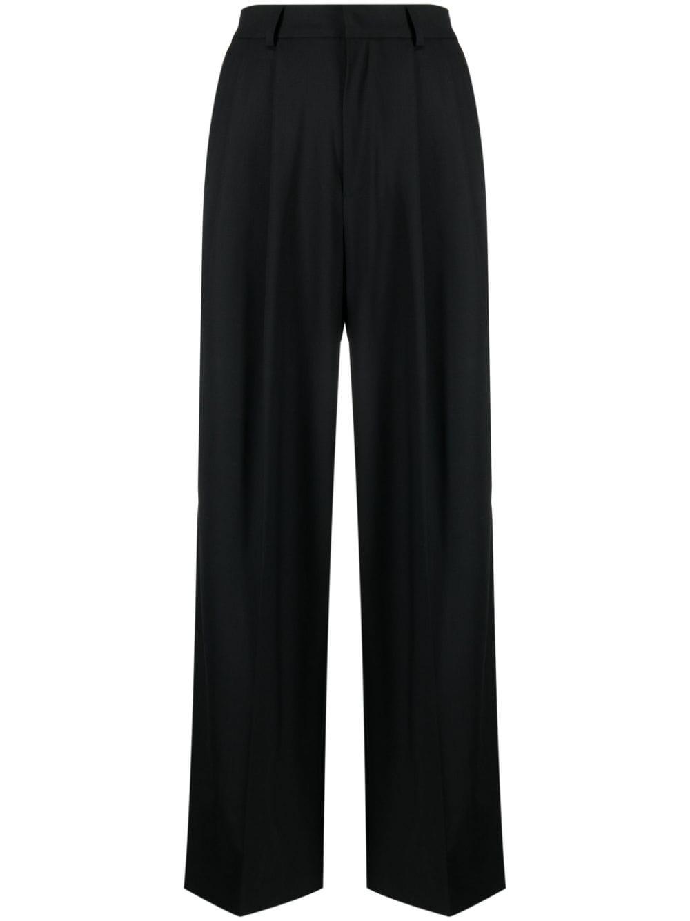 az factory wide leg wool trousers