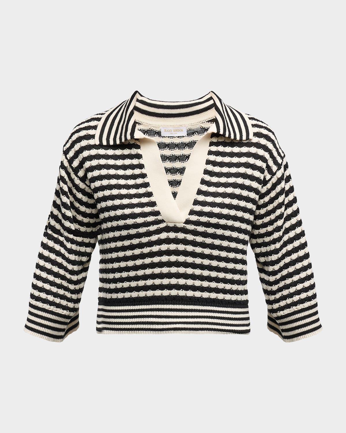 azaria striped knit blouse