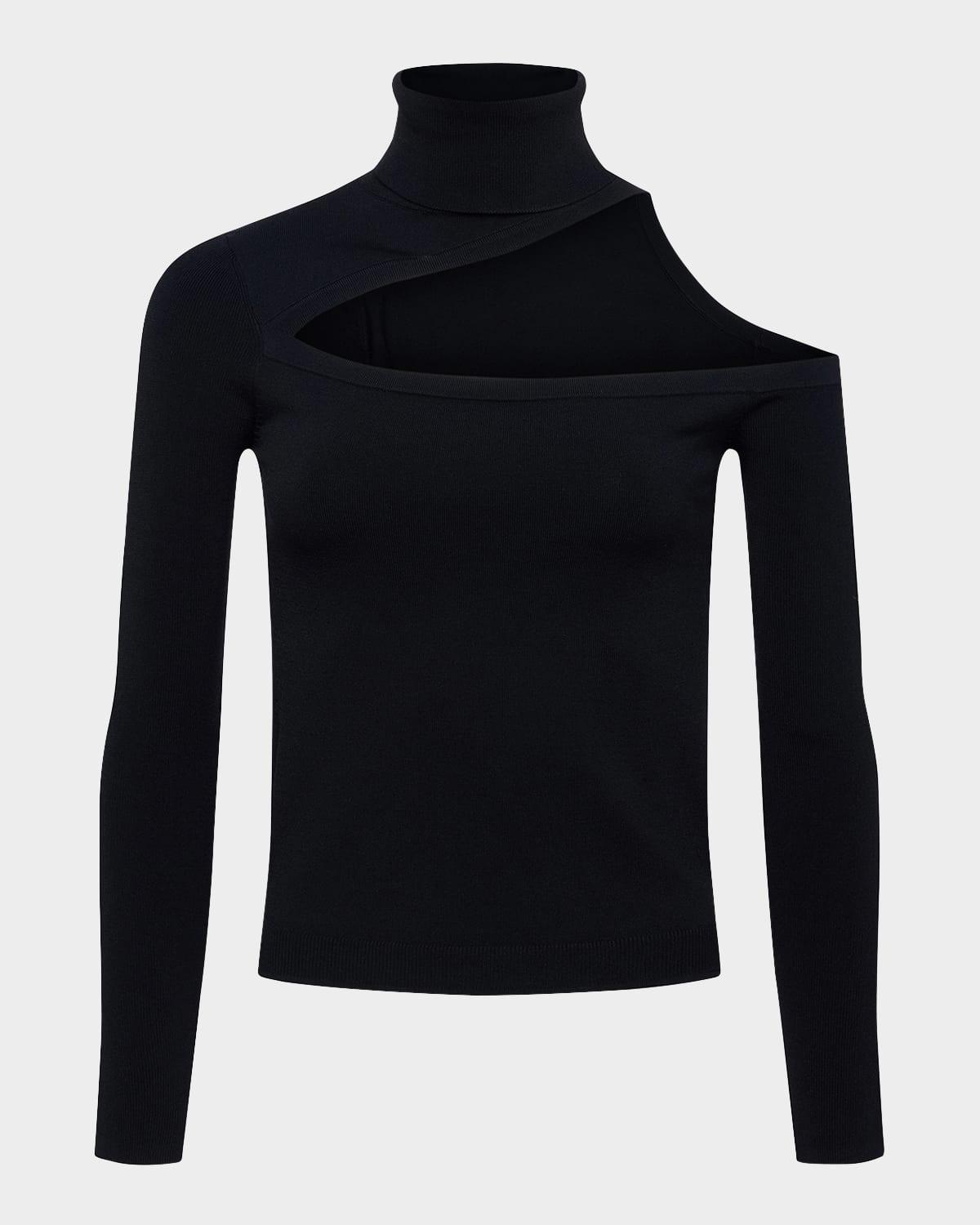 azia cut-out turtleneck top