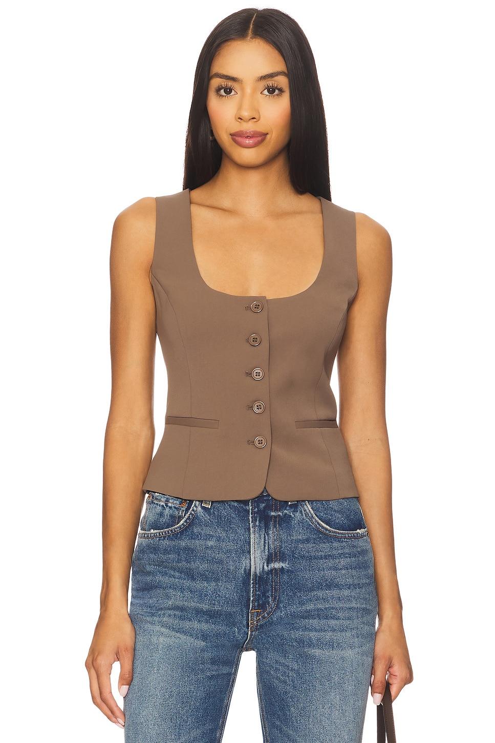 azilia button through top