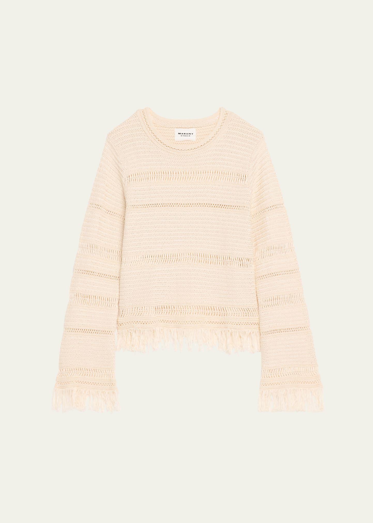 azilis crewneck fringe sweater