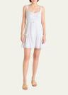 aziza embellished button-front mini dress