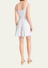 aziza embellished button-front mini dress