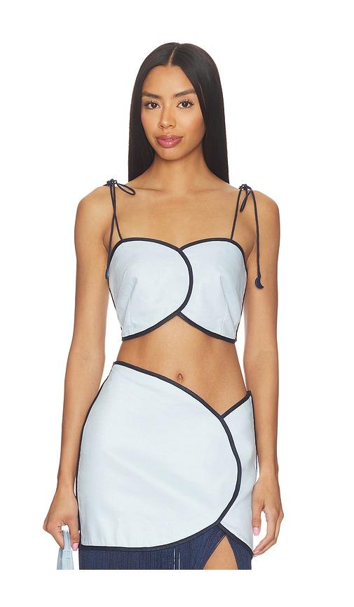 azulu aveiro top in baby blue.