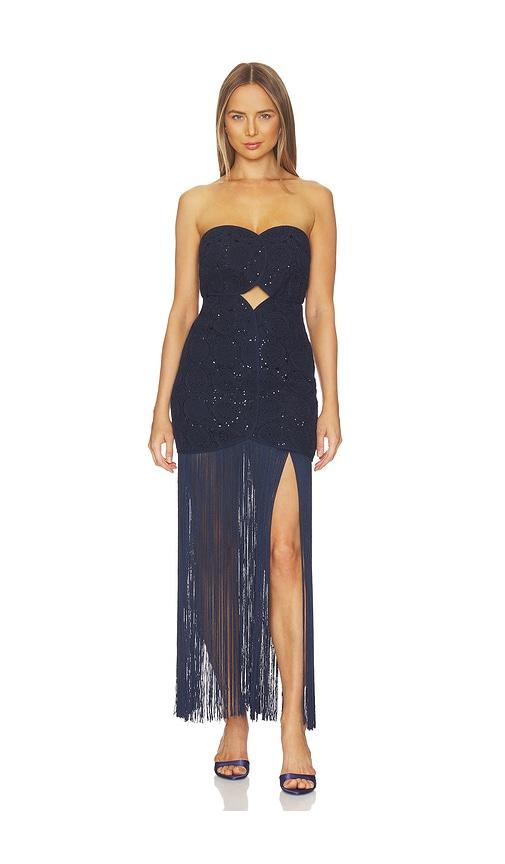 azulu joaquina dress in navy.