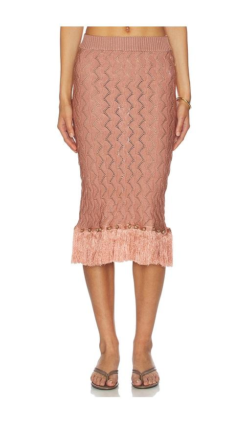 azulu lorenzo midi skirt in mauve.