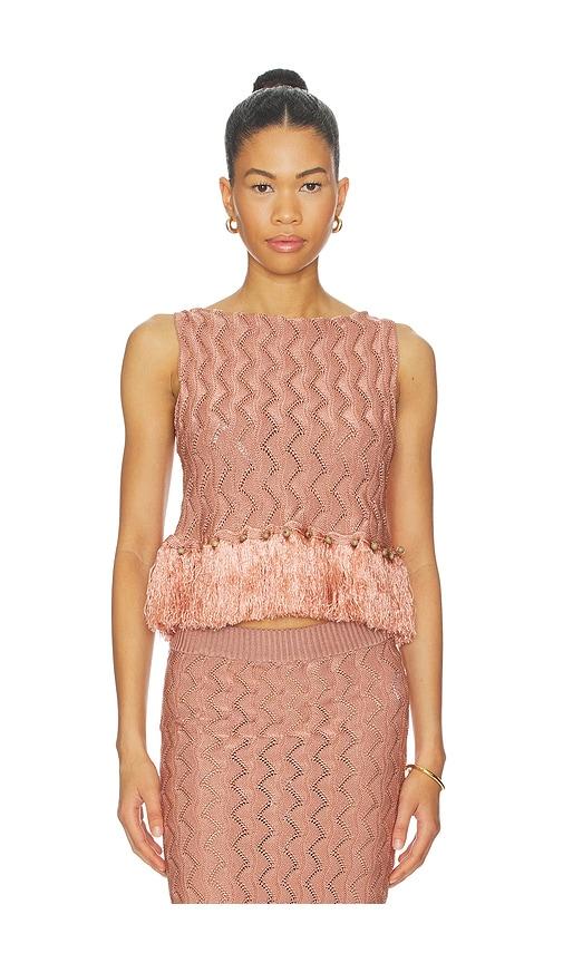 azulu lorenzo top in mauve.