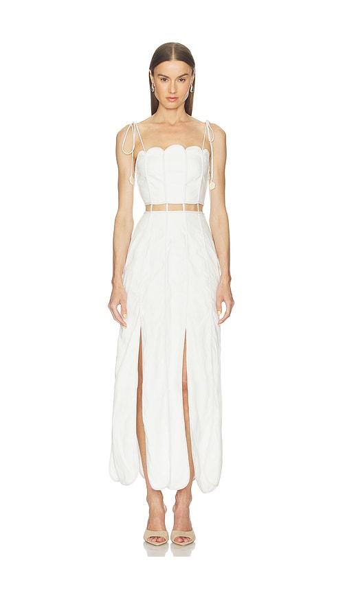 azulu malta dress in ivory.