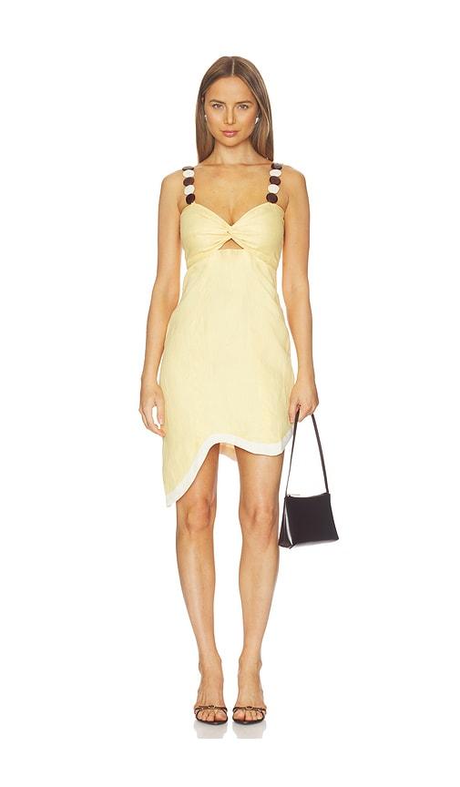 azulu mar dress in yellow.