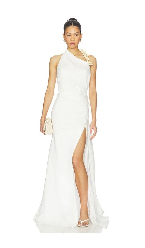 azulu pia dress in ivory.