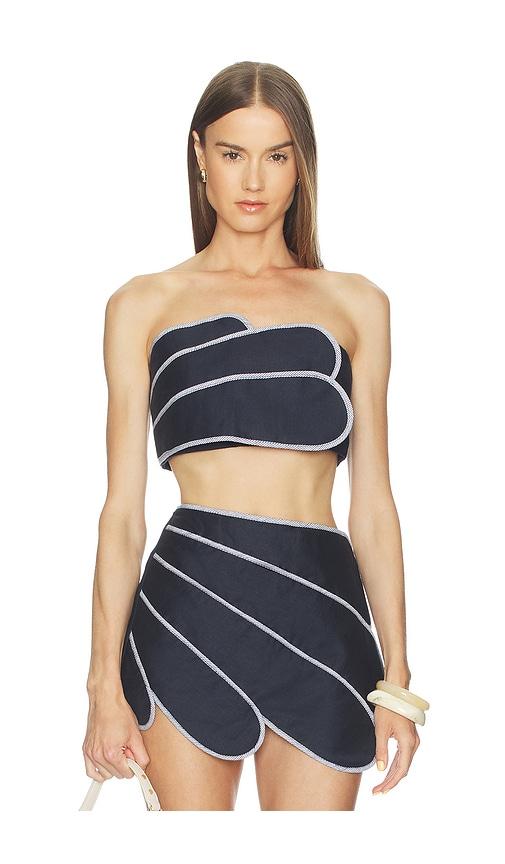 azulu sango top in navy.