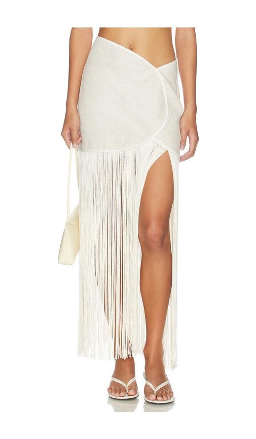 azulu x revolve joelle skirt in beige.