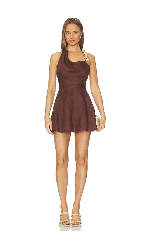 azulu zelda dress in brown.