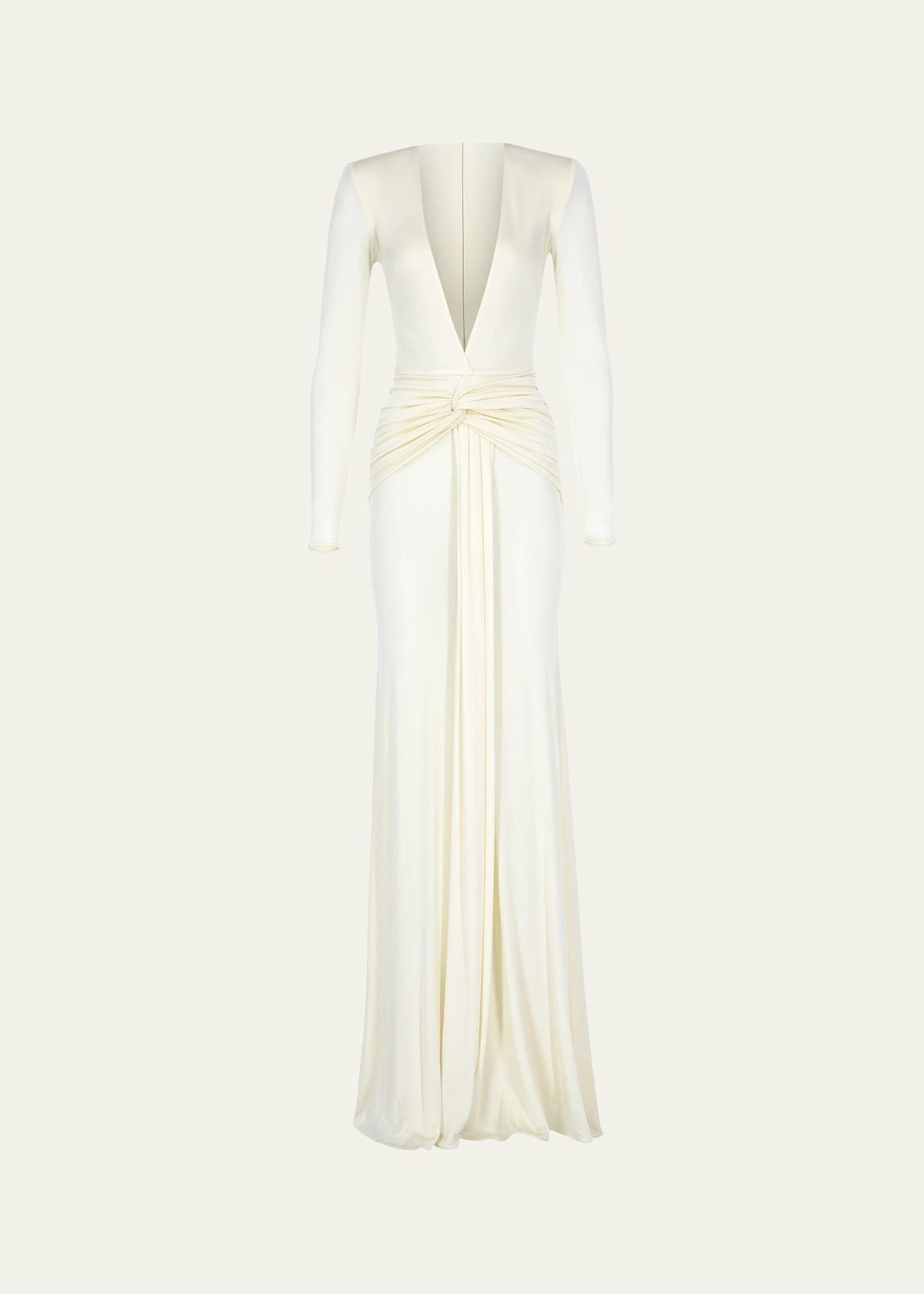 azure maxi gown