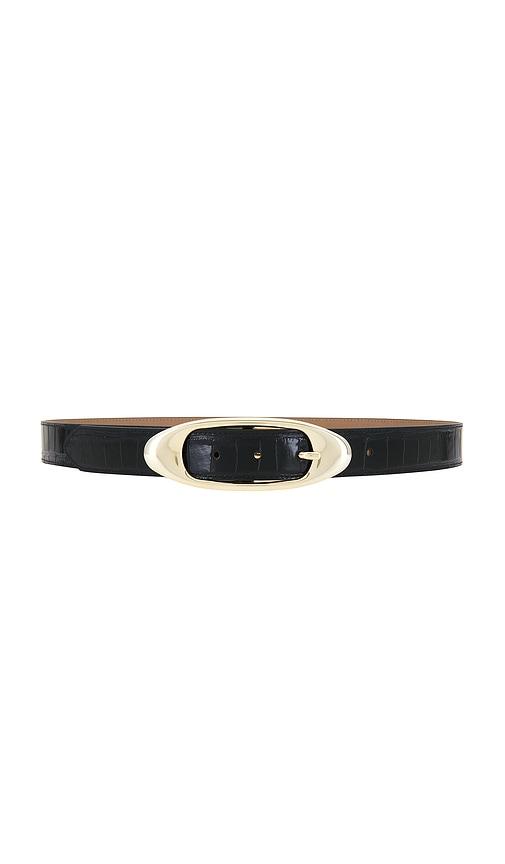 b-low the belt candice croco belly in black.