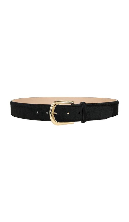 b-low the belt kennedy calf hair belt in black.