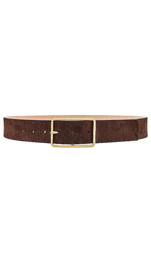 b-low the belt milla suede belt in chocolate.