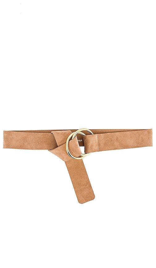 b-low the belt tumble suede belt in tan.
