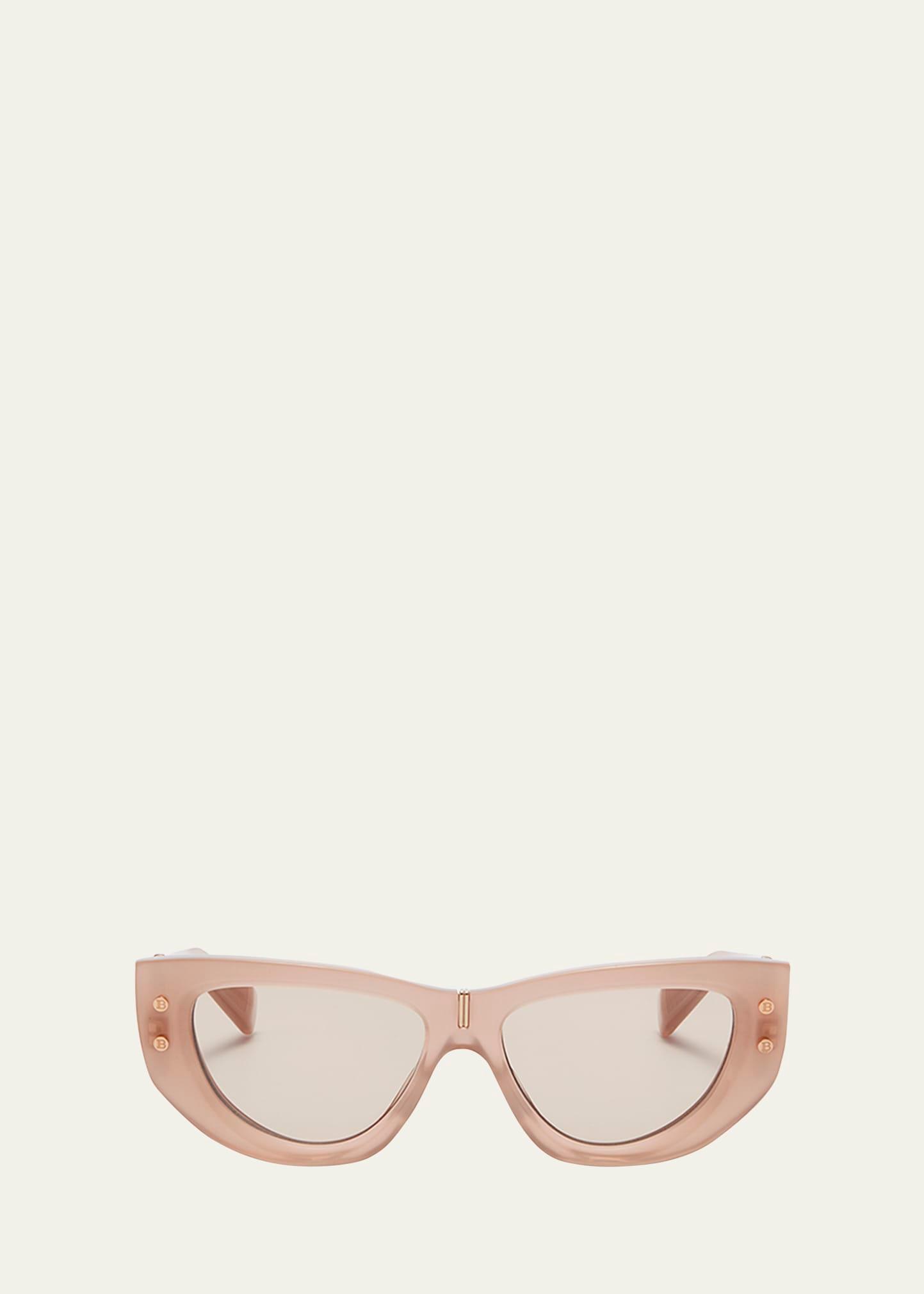 b-muse acetate & titanium cat-eye sunglasses