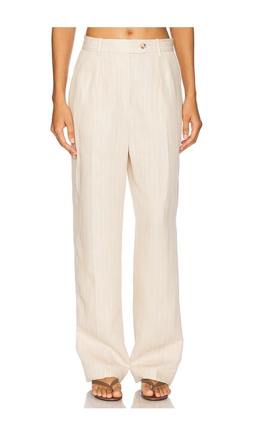 ba&sh peanut pants in beige.