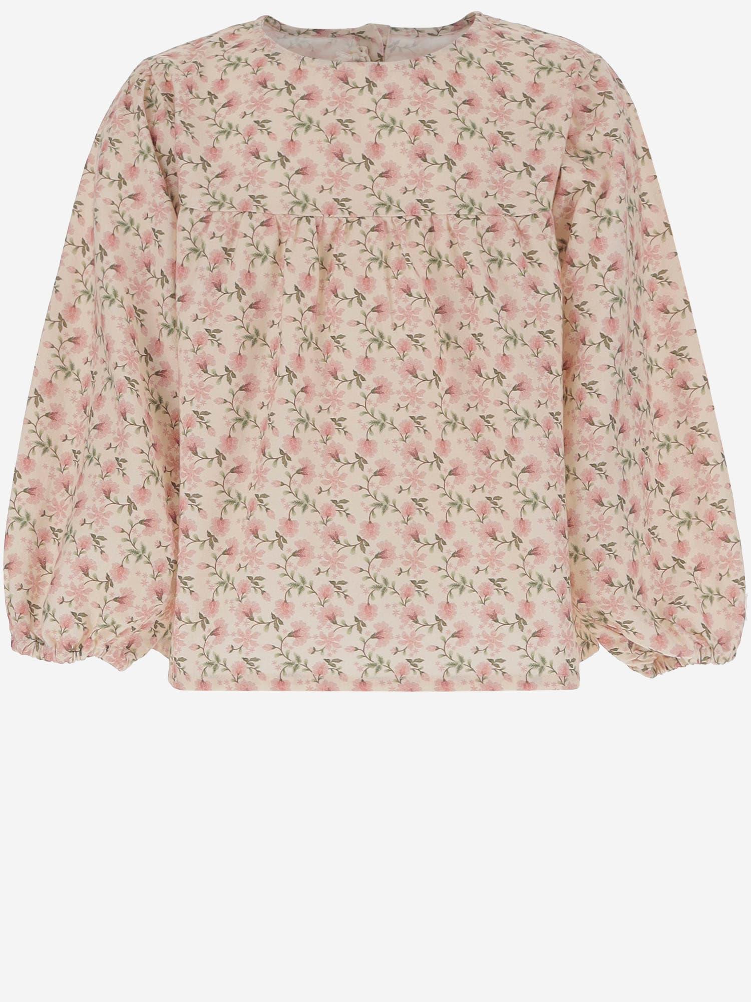 babe & tess cotton dress with floral pattern