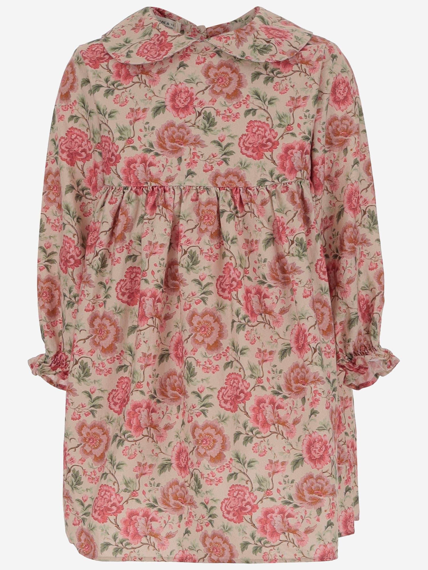 babe & tess cotton dress with floral pattern