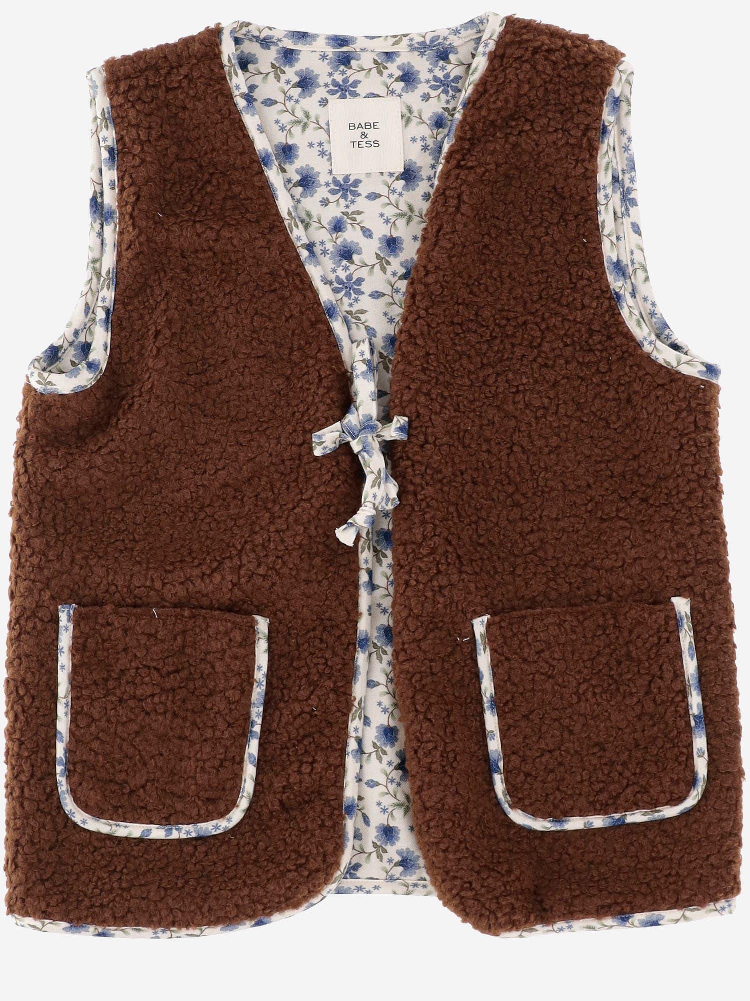 babe & tess faux fur vest