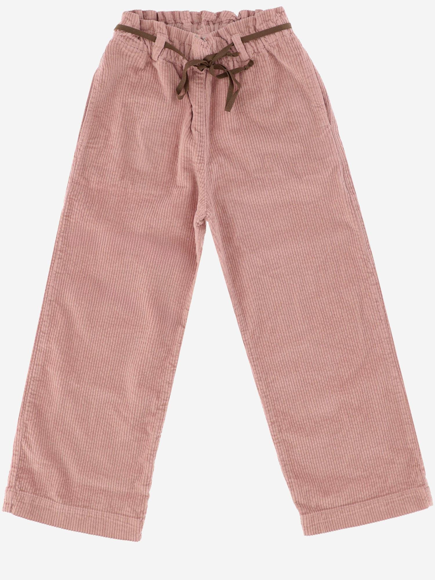babe & tess stretch cotton velvet pants