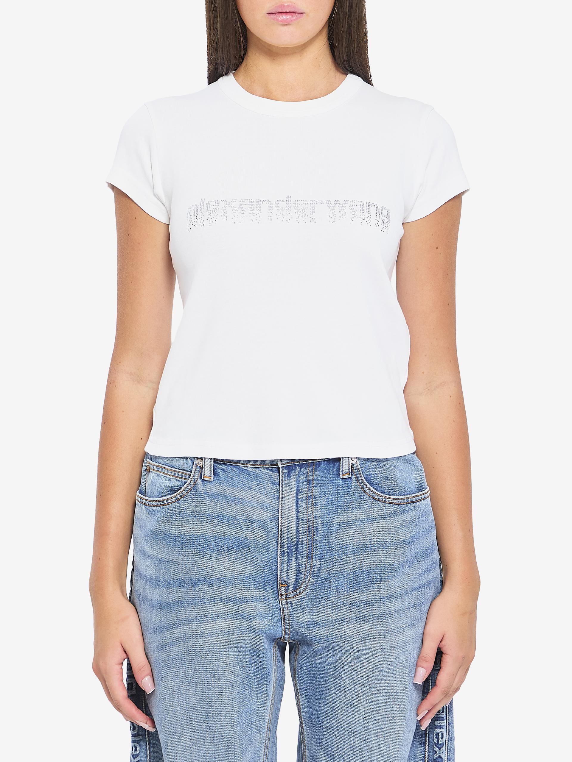 baby tee with hotfix graphic