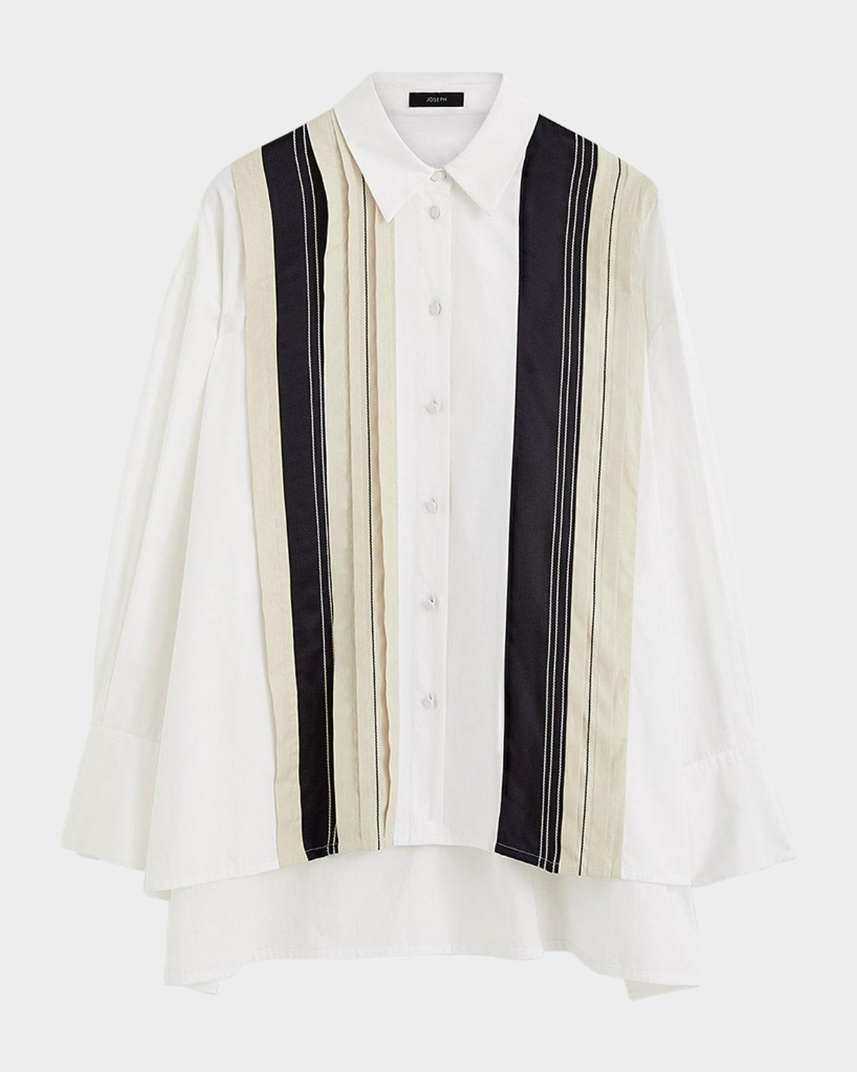 bacar striped cotton poplin blouse
