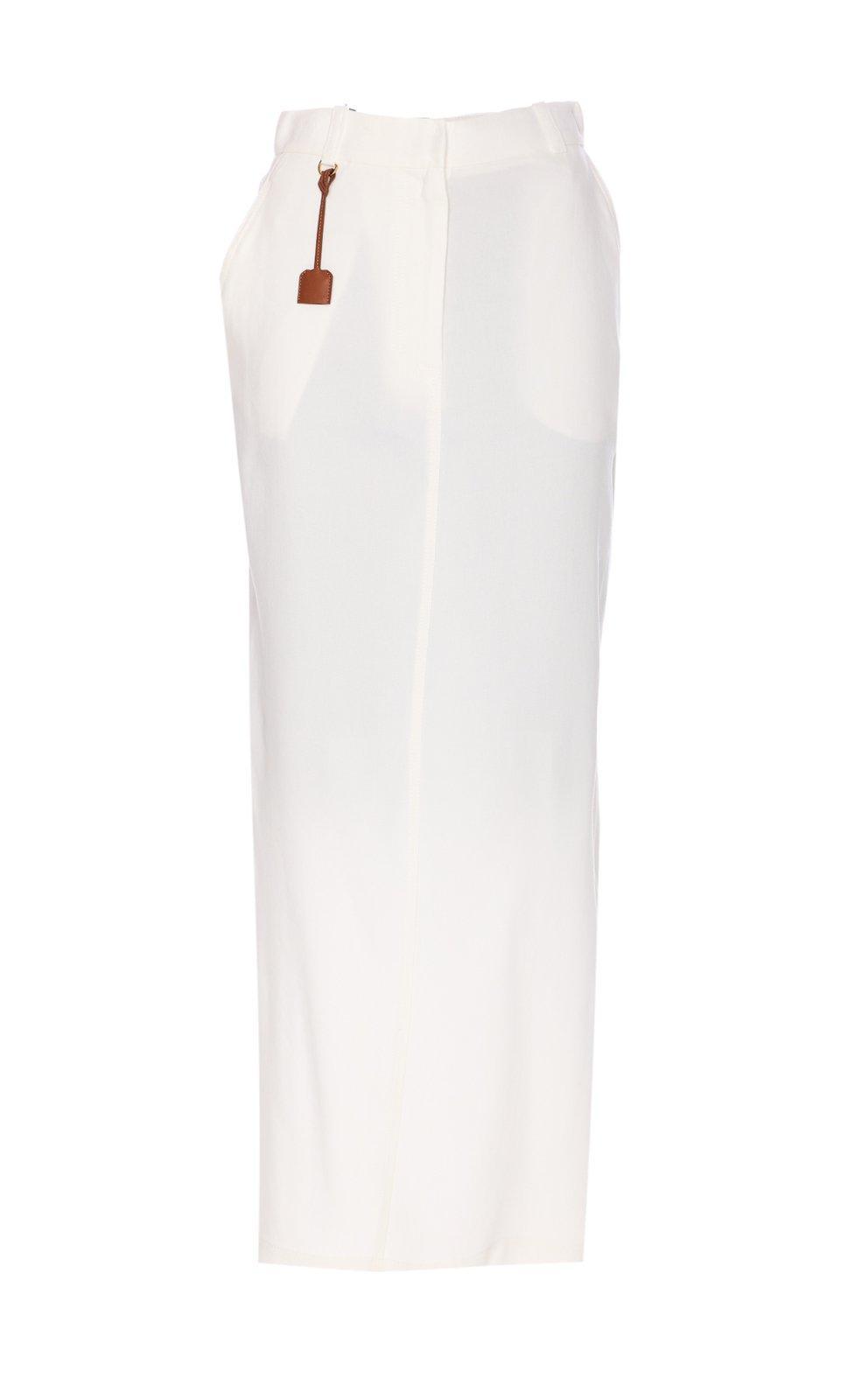back slit gabardine skirt elisabetta franchi