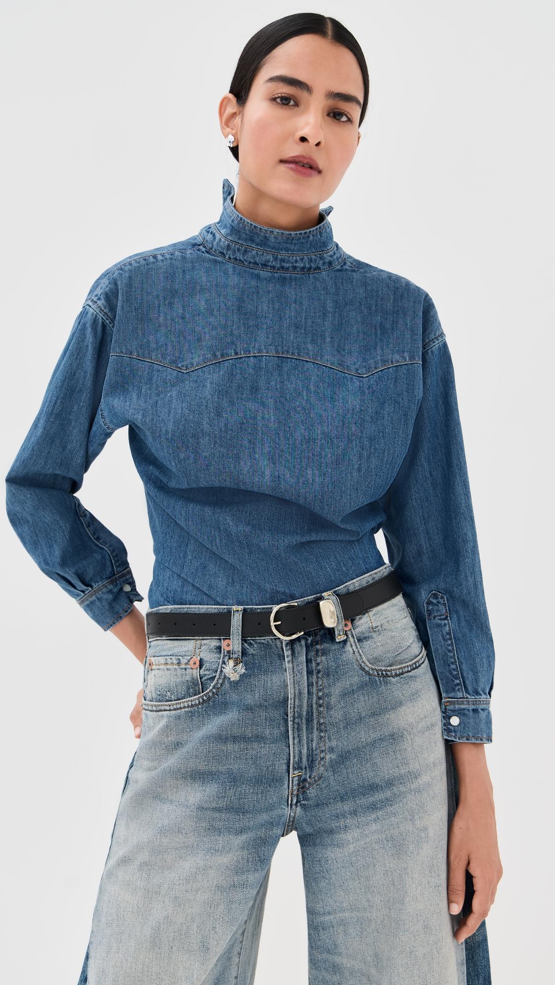back to front denim shirt