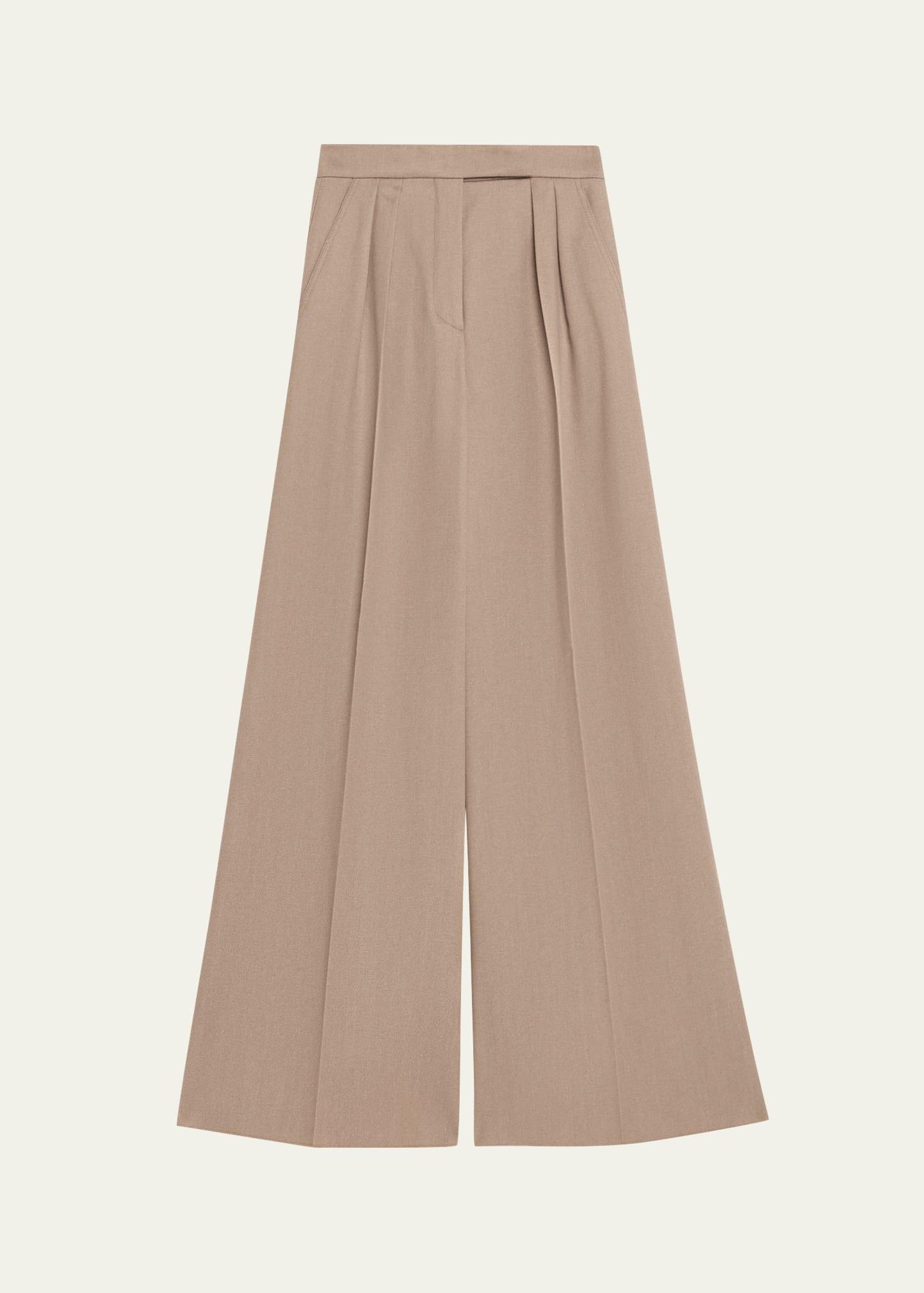 baden pleated wide-leg wool pants