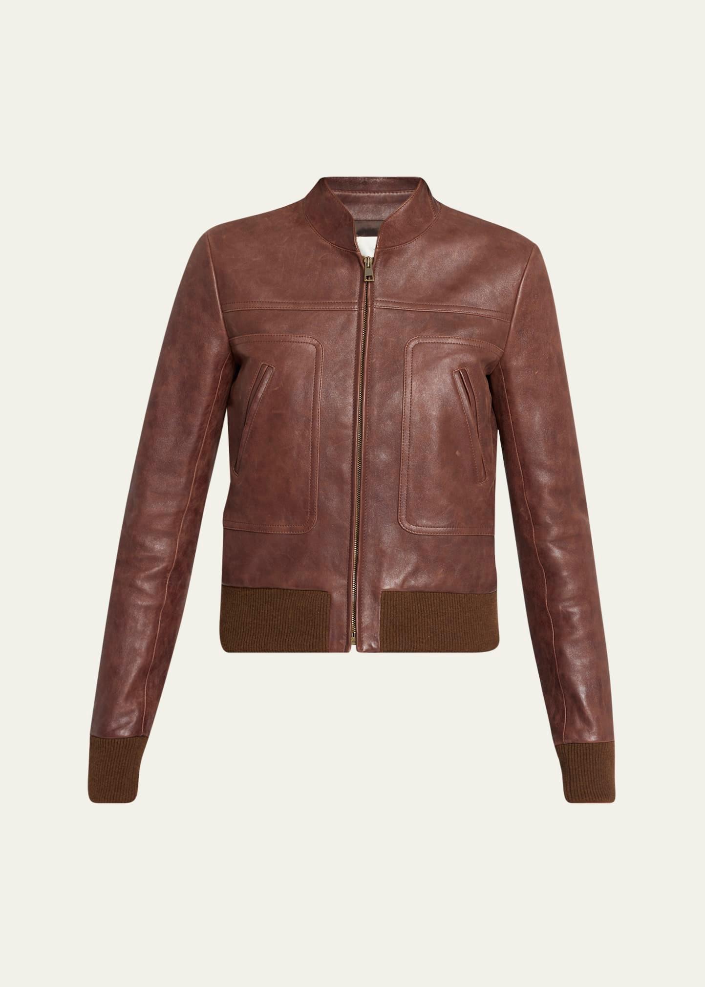 bader leather aviator jacket