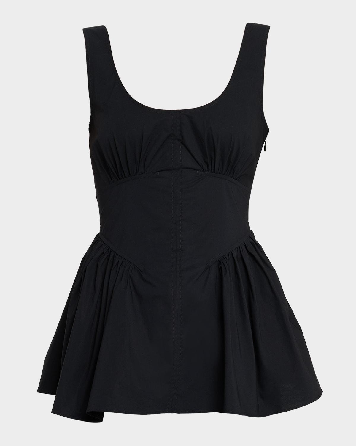 bader sleeveless stretch poplin top