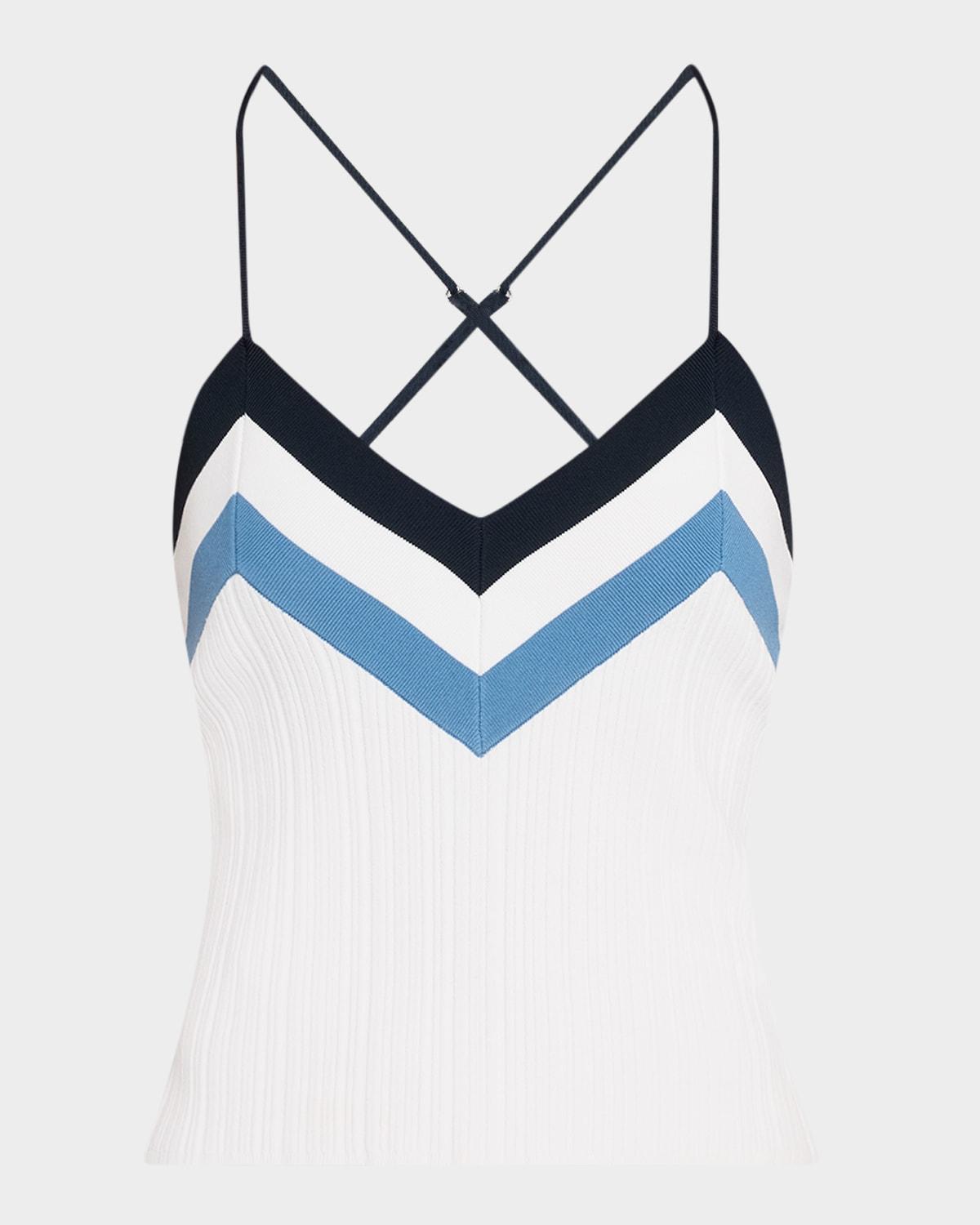 baez stripe knit tank top