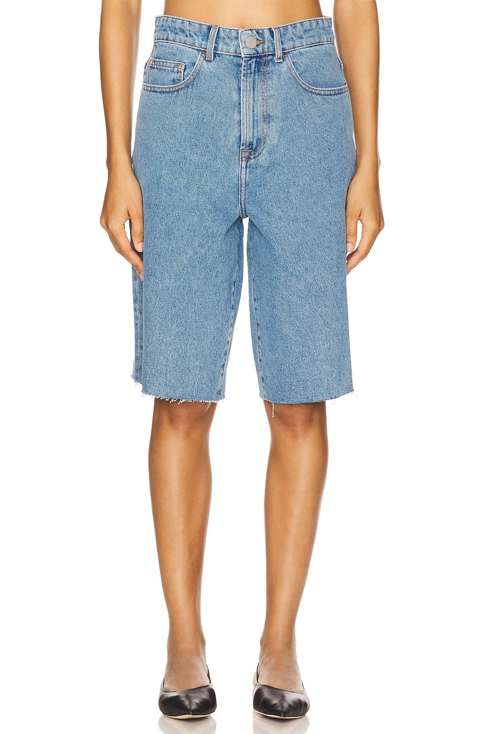 baggy fit denim shorts