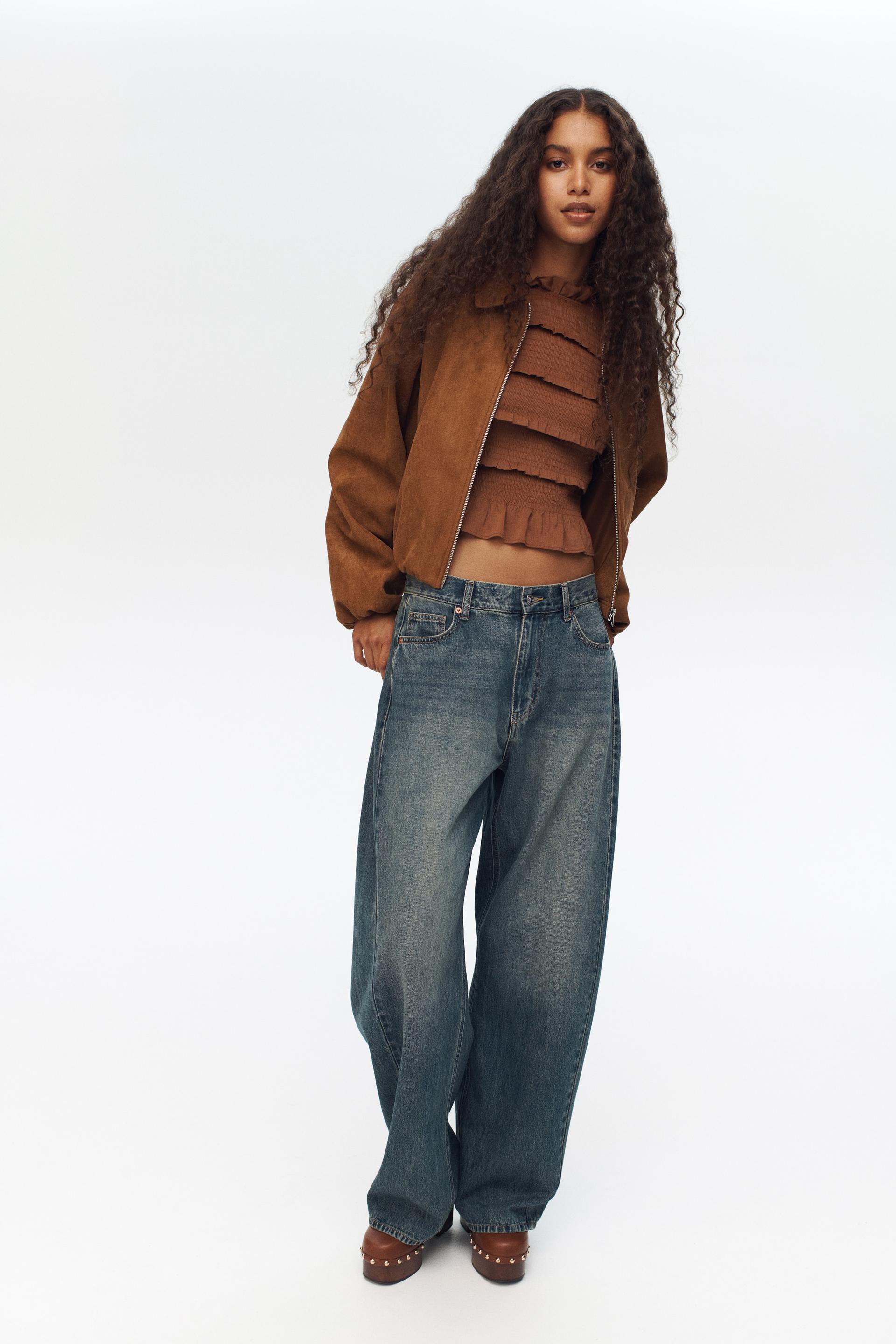 baggy regular-waist barrel jeans