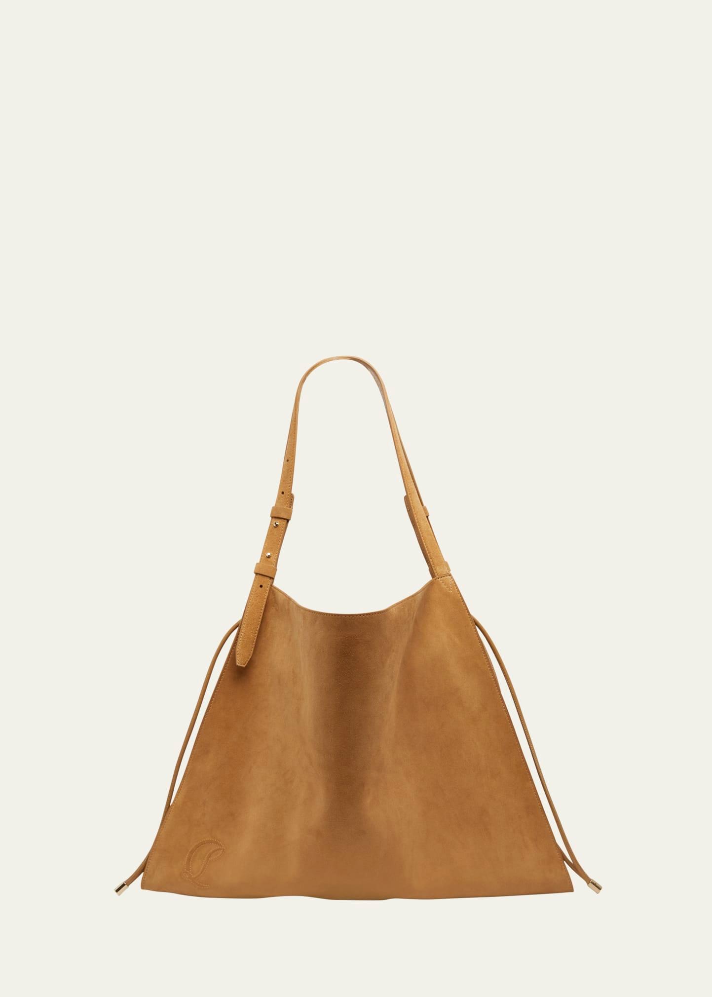 baggy tote bag in suede