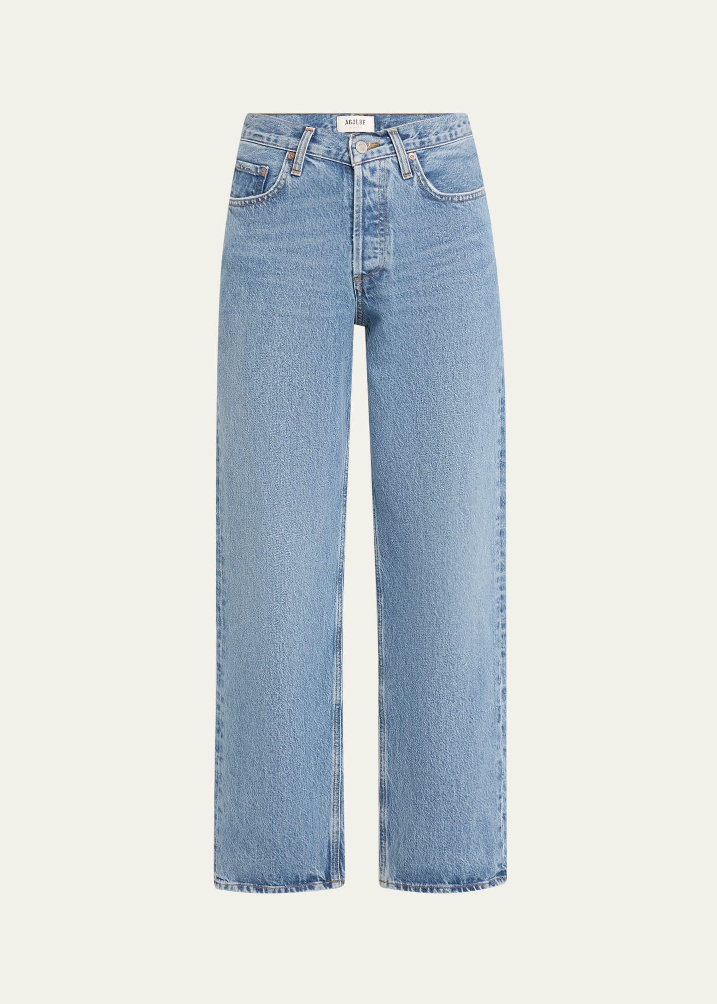 baggy v-waist jeans