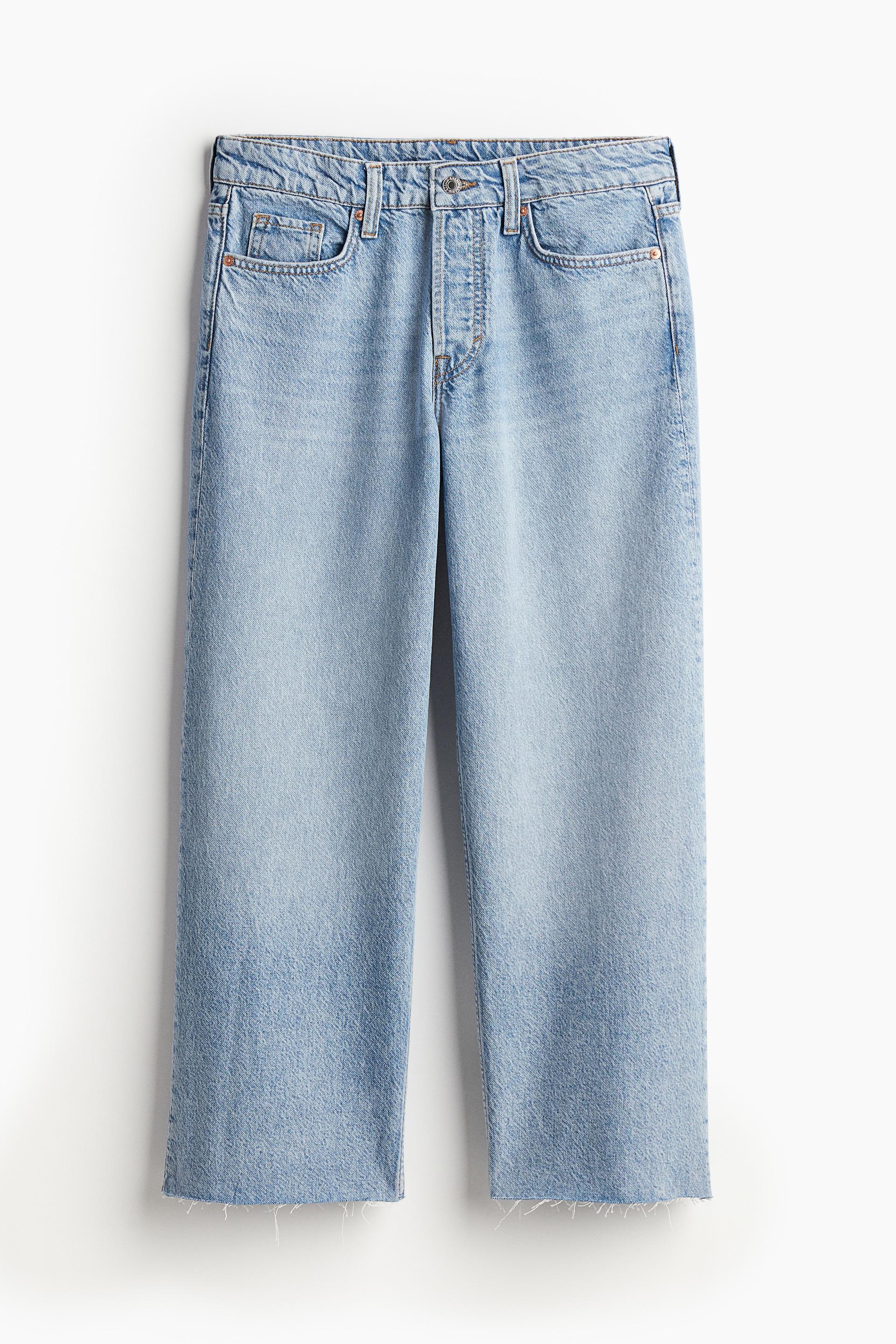 baggy wide low ankle jeans