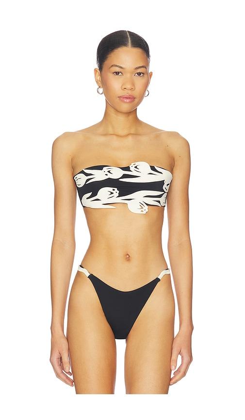 bahia maria agata bikini top in black.