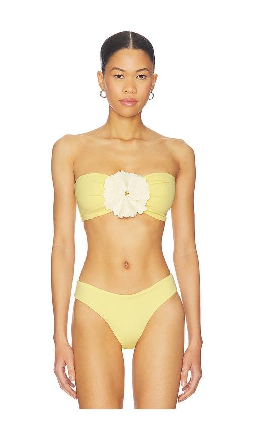 bahia maria maia bikini top in yellow.
