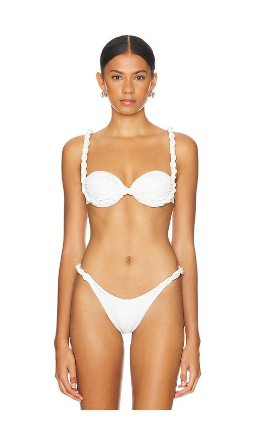 bahia maria olivia top in white.