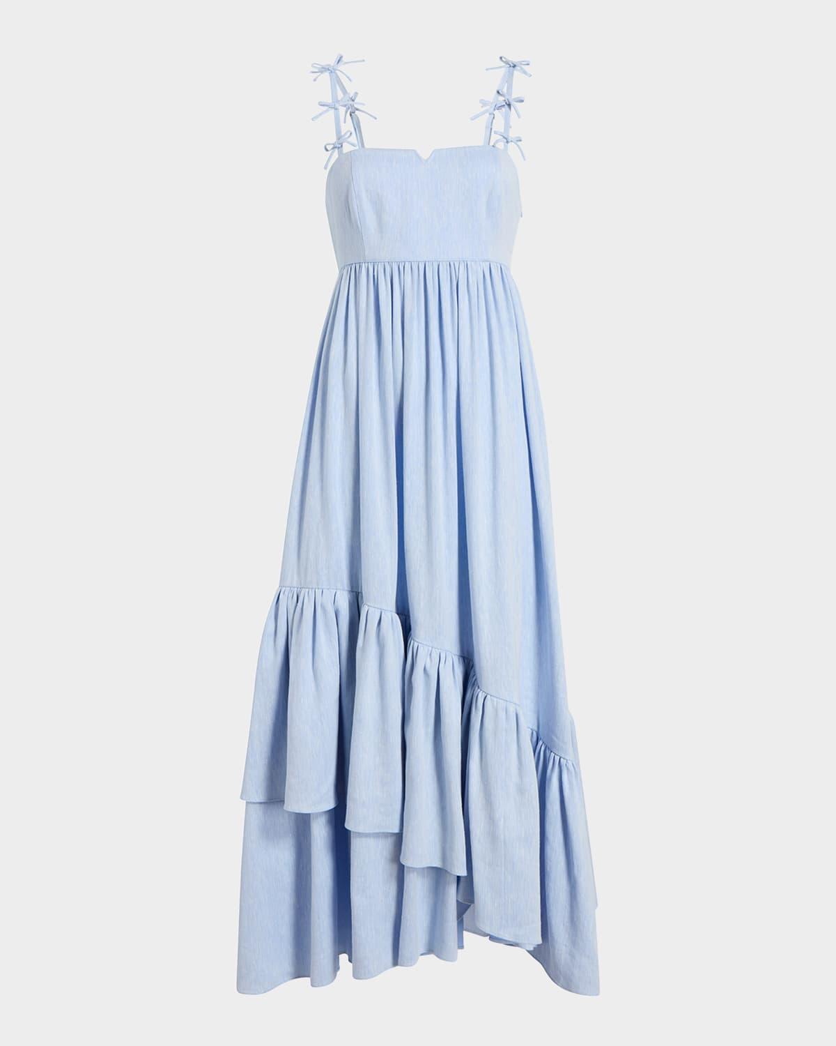 bailey bow linen suiting dress