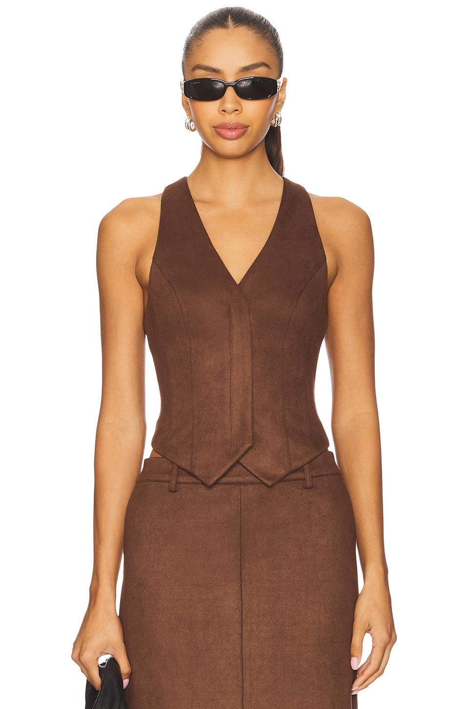 bailey faux suede vest
