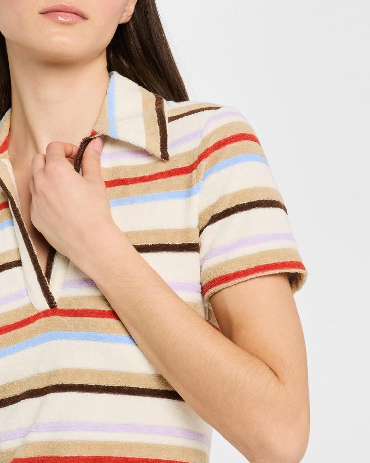 bailey stripe short-sleeve polo dress