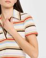 bailey stripe short-sleeve polo dress
